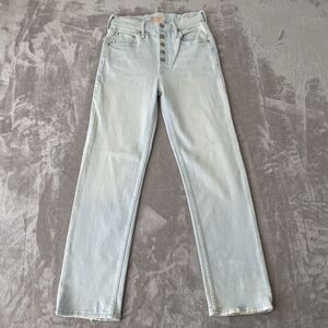 MOTHER Light Blue Ankle & Cropped Jeans